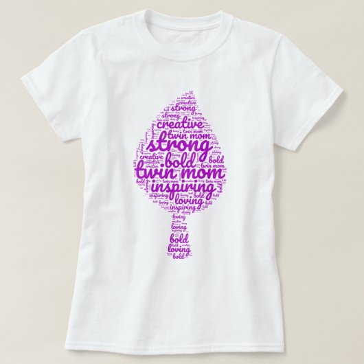 Twin Mama Leaf Shaped T-Shirt (Design vorne)