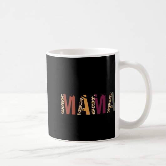 Twin Mama Mothers Day Squared Mommy Leopard New Mo Kaffeetasse (Rechts)