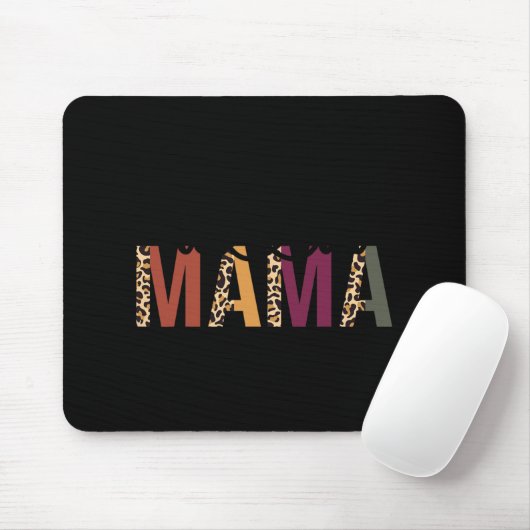 Twin Mama Mothers Day Squared Mommy Leopard New Mo Mousepad (Mit Mouse)
