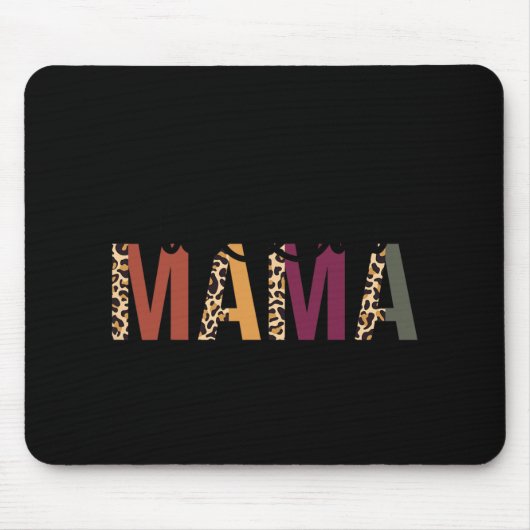 Twin Mama Mothers Day Squared Mommy Leopard New Mo Mousepad (Vorne)