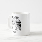 TWIN MAMA Owles Niedlich Simple Modern Minimalisti Kaffeetasse (Vorderseite Links)