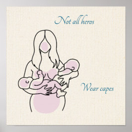 Twin Mama Superhero Poster