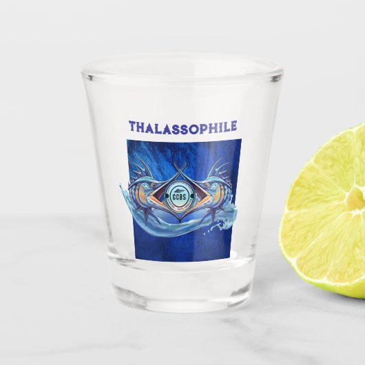 Twin Marlin Shot Glass Schnapsglas (Vorderseite)