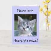 **TWIN**MEOW-FLIRTING MIT 50! WOW-HAPPY BIRTHDAY KARTE (Gelbe Blume)