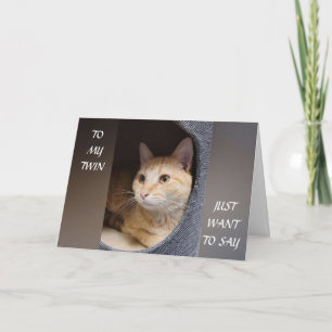 *TWIN* MIAU SAGT KITTY KATZE AN DEINEM GEBURTSTAG KARTE