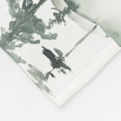 Twin Milestone Aquarellwald Fleecedecke (Ecke)