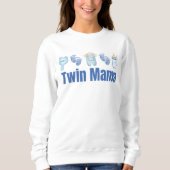 Twin Mom, Twin Mom Club Geschenk, Junge Mama Sweat Sweatshirt (Vorderseite)