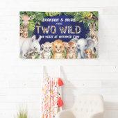 Twin Navy Blue Two Wild Safari Thema Hintergrund Banner (Insitu)