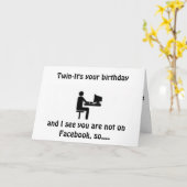 ***TWIN***-NOT on FACEBOOK SO A CARD FOR "YOU" Karte (Gelbe Blume)