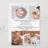 Twin Overjoyed Vielen Dank Foto Geburt Ankündigung (Rückseite)