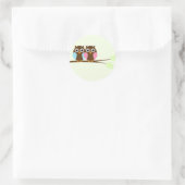 Twin Owls Baby Shower Stickers (Tasche)