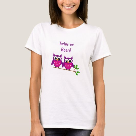 Twin Owls Maternity T - Shirt (Vorderseite)