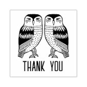 Twin Owls Niedlich Simple BABY SHOWER CUSTOM DANKE Gummistempel (Prägung)