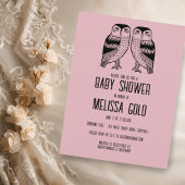 Twin Owls Niedlich Simple Chic BABY SHOWER CUSTOM Einladung