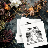 Twin Owls Niedlich Simple Chic CUSTOM Serviette