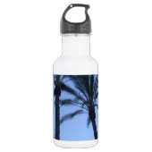 Twin Palm Tree Foto Print Trinkflasche (Vorderseite)