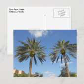 Twin Palm Trees Postkarte (Vorne/Hinten)