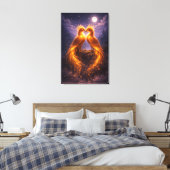 Twin Phoenixes of Eternal Light Leinwanddruck (Insitu (Schlafzimmer))