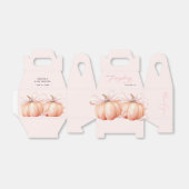 TWIN Pink Bow Pumpkin Baby Shower Favor Box Geschenkschachtel (Ungefaltet)