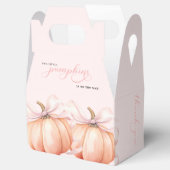 TWIN Pink Bow Pumpkin Baby Shower Favor Box Geschenkschachtel (Geöffnet)