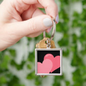 Twin Pink Hearts Schlüsselanhänger (Hand)
