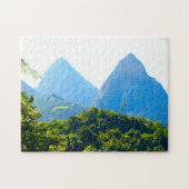 Twin Piton Peaks Saint Lucia. Puzzle (Horizontal)