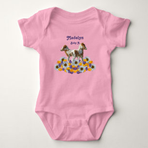 Twin Ponies Baby A mit Namen Strampler