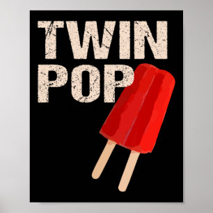 Twin Pop Shirt Geschenk für Opa Twins Vater Väter Poster