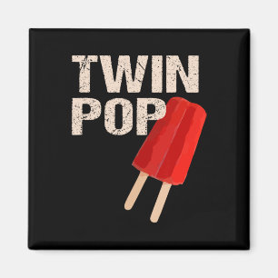 Twin Pop Shirt Geschenk für Opa Zwillings-Vater Va Magnet