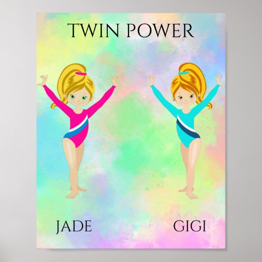 "TWIN POWER" GYMNASTICS POSTER (Vorne)