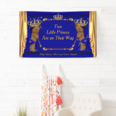 Twin Prince Baby Duwer Blue Gold Drapes Ethnic Banner (Insitu)
