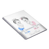Twin Prince und Princess Baby Shower Gästebuch Notizblock (Rechte Seite)