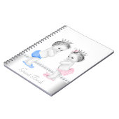 Twin Prince und Princess Baby Shower Gästebuch Notizblock (Linke Seite)
