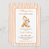 Twin Pumpkin Baby Dusche Einladung (Vorne/Hinten)