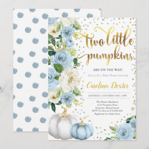 Twin Pumpkin Baby Shower Einladung Twin Boys Fall