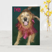 TWIN-PUT ON BEST TUTU AND ENJOY YOUR BIRTHDAY KARTE (Gelbe Blume)