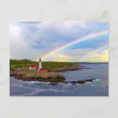 Twin Rainbows und Lighthouse Postkarte (Vorderseite)