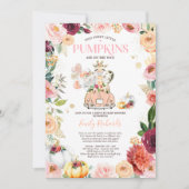 Twin Safari Animals Pumpkin Drive By Baby Shower Einladung (Vorderseite)