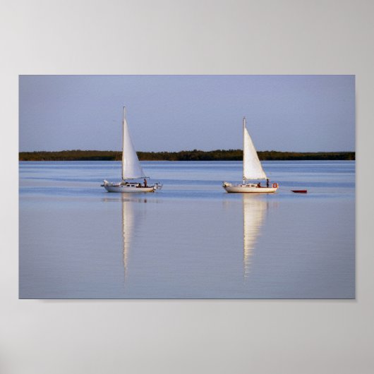 Twin Sailboats Morning Sail Poster (Vorne)