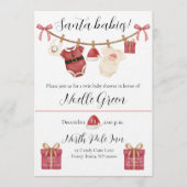 Twin Santa Babies Baby Shower Invitation Einladung (Vorderseite)