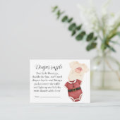 Twin Santa Babies Diaper Raffle Card Begleitkarte (Stehend Vorderseite)