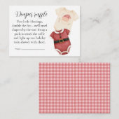 Twin Santa Babies Diaper Raffle Card Begleitkarte (Vorne/Hinten)