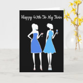 *****TWIN***** SIE SEHEN FANTASTIK AN ****40***** KARTE (Gelbe Blume)