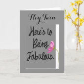 ****TWIN**** SIE SIND FREUNDLICH GEBURTSTAG KARTE (Gelbe Blume)