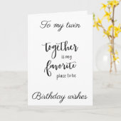 **TWIN** SIND SIE BEREIT, "UNS" ZU FEIERN KARTE (Gelbe Blume)