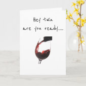 **TWIN** SIND SIE BEREIT, "UNS" ZU FEIERN KARTE (Gelbe Blume)