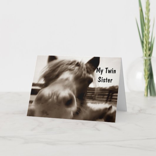 ***TWIN SISTER*** 40. GEBURTSTAG SPASS KARTE (Vorderseite)