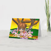 Twin Sister Birthday card mit Süsse Pie von Moonla Karte (Vorderseite)