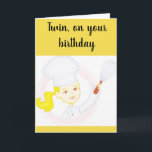 "TWIN SISTER COOKS** GEBURTSTAG WÜNSCHT FÜR SIE KARTE<br><div class="desc">MACHT IHRE ZWEI SCHWESTER GERNE KOCHEN UND BAKEN UND SIE IST GROSS DARAN? DANN KANN DIESE KARTE "DIE" SEIN,  DIE SIE GEWOLLT HABEN,  IHR FÜR IHREN "GEBURTSTAG" ZU SENDEN</div>
