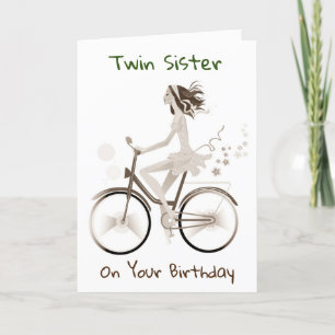 **TWIN SISTER** GENIESSEN SIE IHREN GEBURTSTAG KARTE